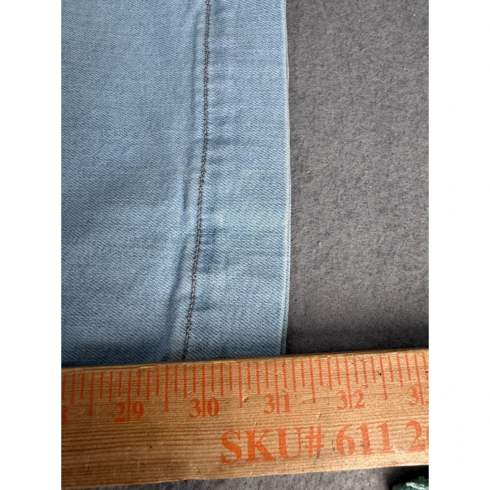 American Eagle Super High Rise Baggy Wide Leg Jeans Women 00 Light Wash Utility* - Picture 9 of 16